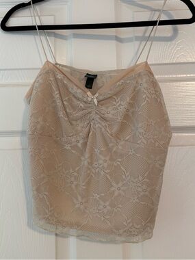 NWOT wild fable Nude Lace Cropped Tank